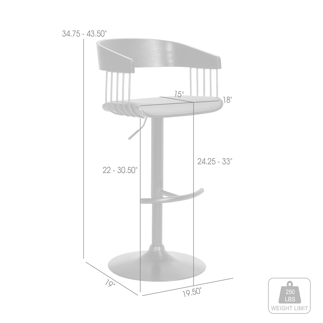 Larisa Upholstered Adjustable Barstool