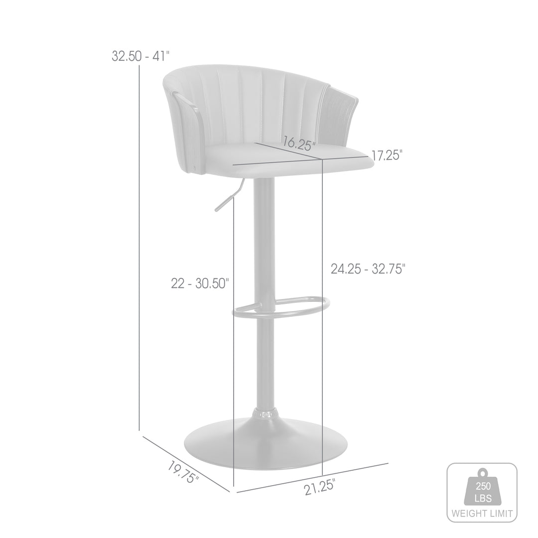 Lydia Upholstered Adjustable Barstool