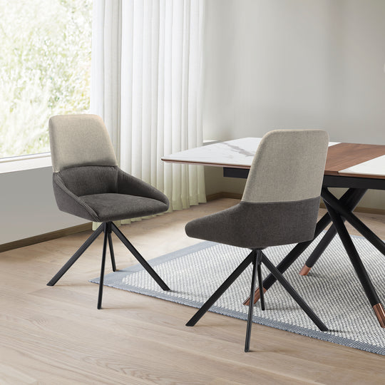 Maverick Swivel Upholstered Dining Chair Set of 2