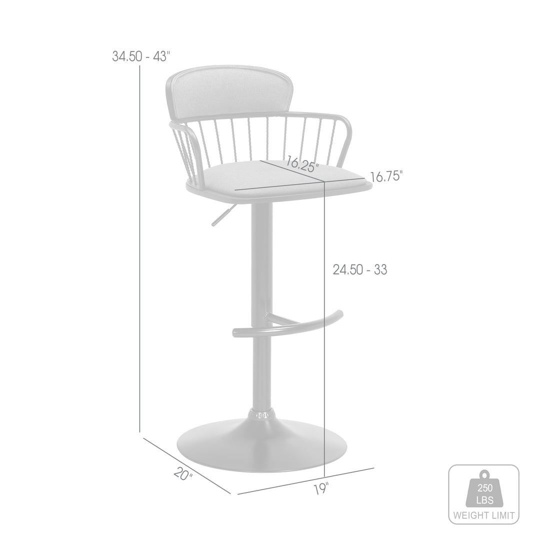 Nash Upholstered Adjustable Barstool