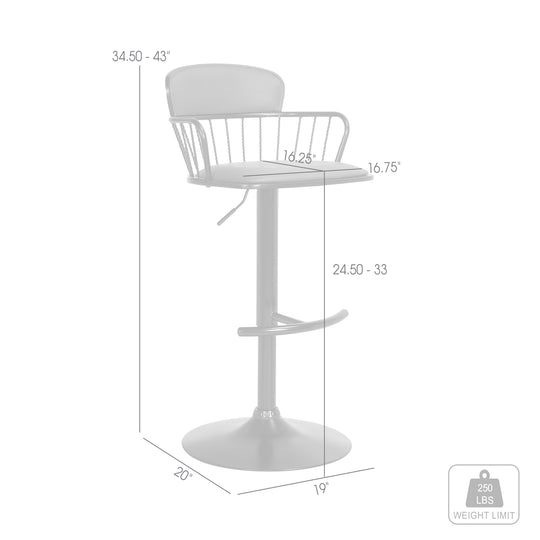 Nash Upholstered Adjustable Barstool