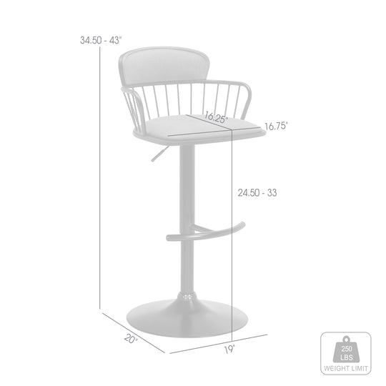 Nash Upholstered Adjustable Barstool