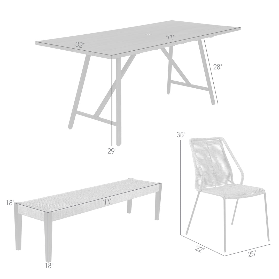 Frinton Clip & Rhett Outdoor Dining Set