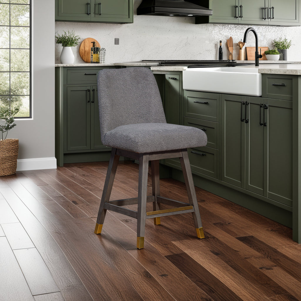 Armen Living Amalie Swivel Counter Stool - Thumbnail 5
