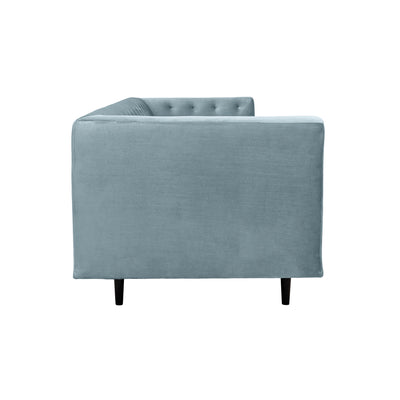 Annabelle 80" Fabric Sofa with Black Wood Legs