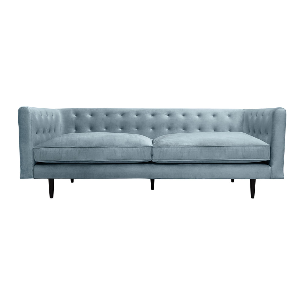Annabelle 80" Fabric Sofa with Black Wood Legs