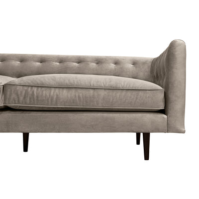 Annabelle 80" Fabric Sofa with Black Wood Legs