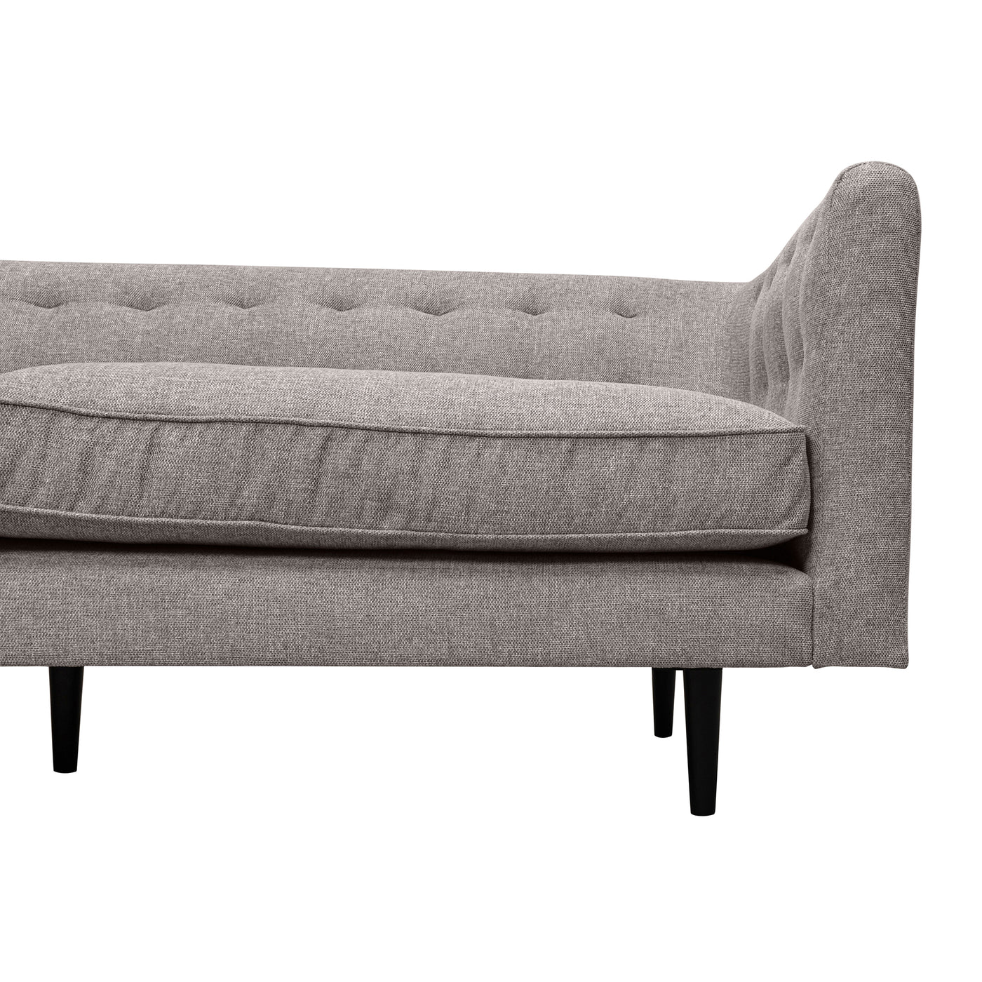 Annabelle 80" Fabric Sofa with Black Wood Legs