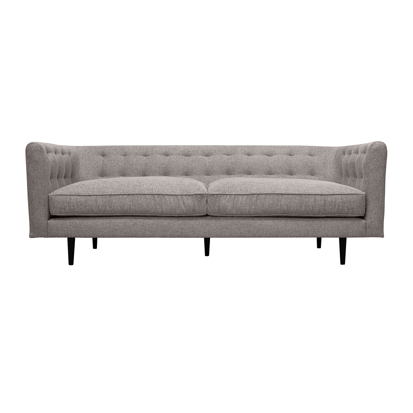 Annabelle 80" Fabric Sofa with Black Wood Legs