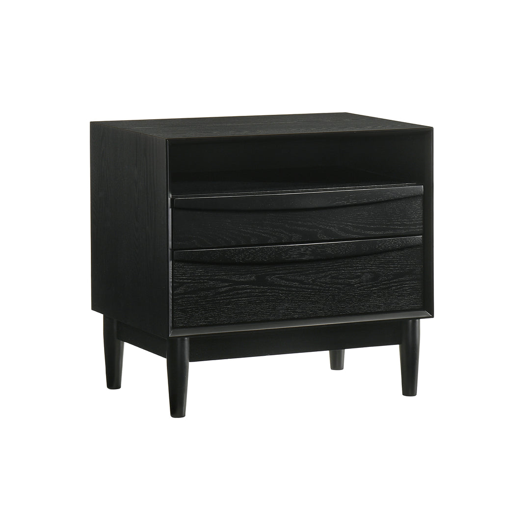 Artemio 2 Drawer Wood Nightstand with Shelf