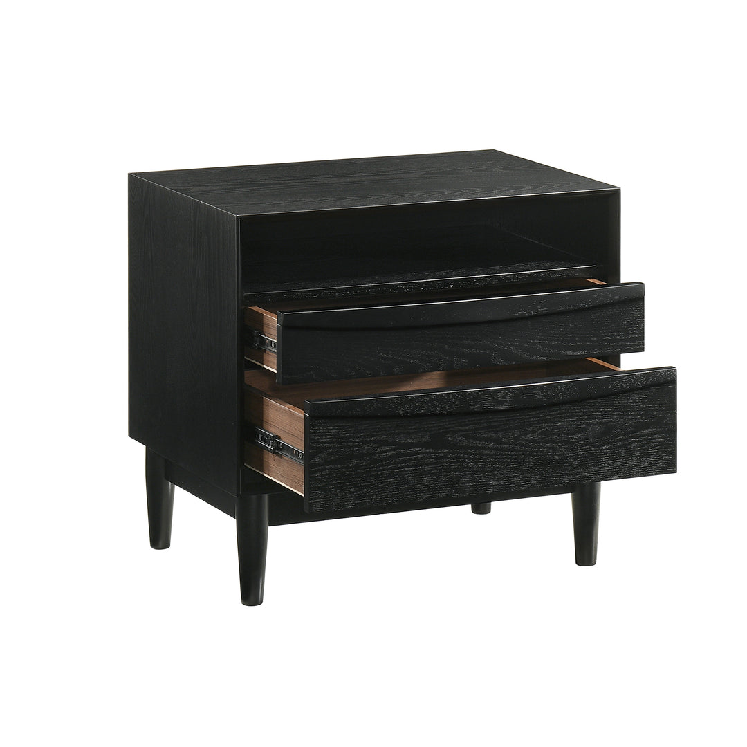 Artemio 2 Drawer Wood Nightstand with Shelf