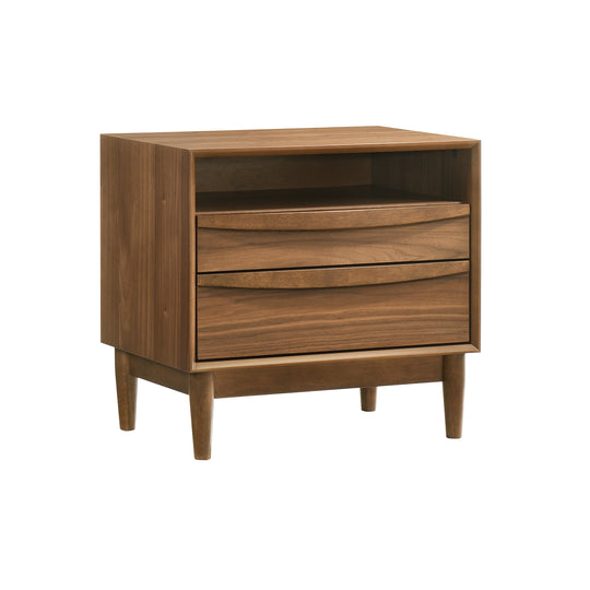 Artemio 2 Drawer Wood Nightstand with Shelf