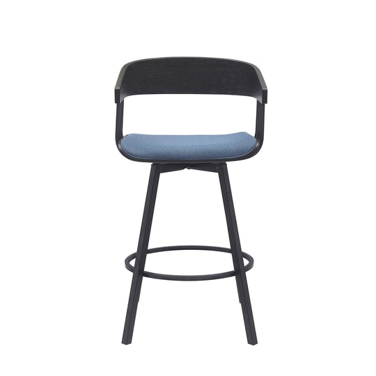 Armen Living Athena Upholstered Swivel Barstool