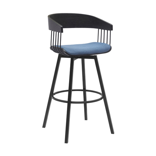Armen Living Athena Upholstered Swivel Barstool