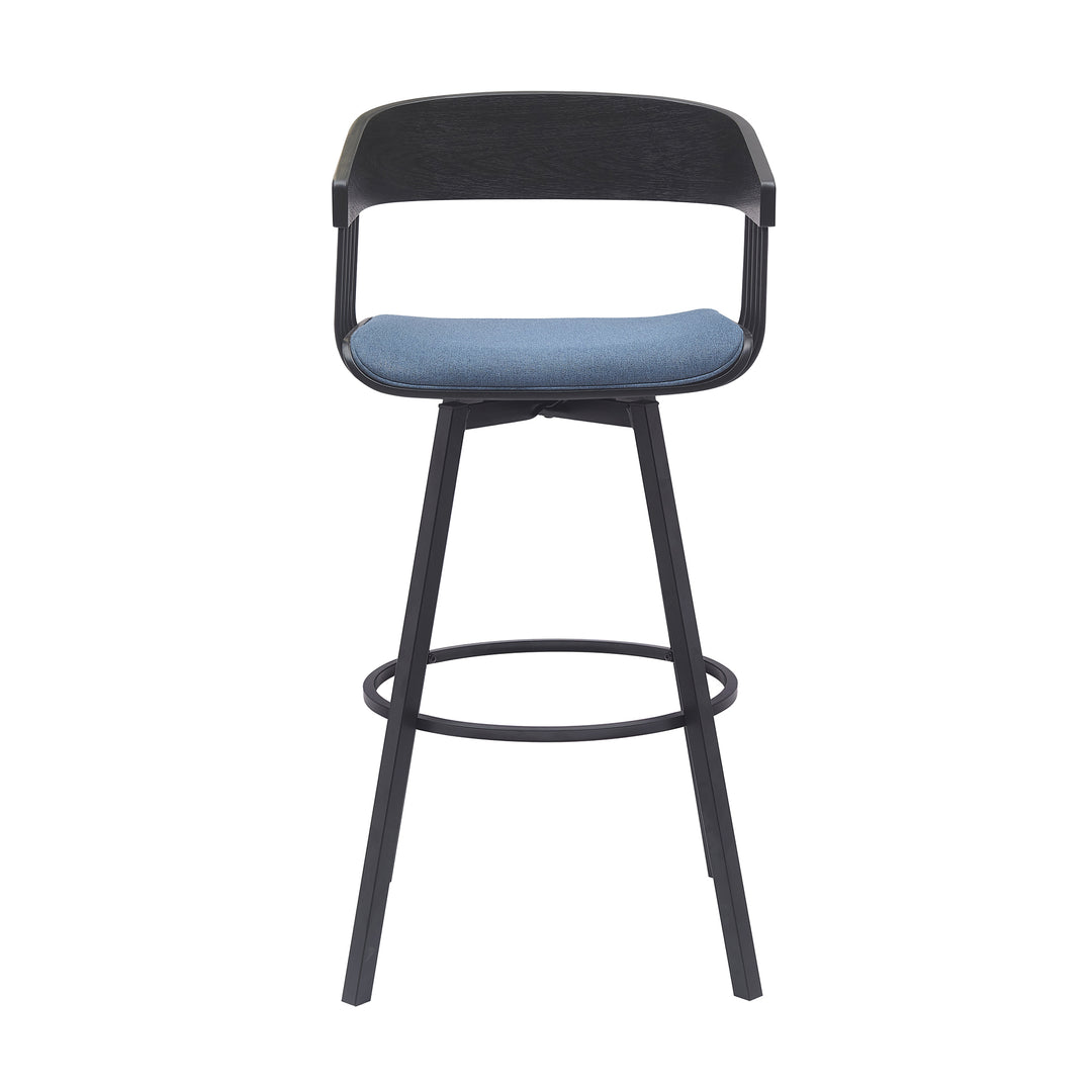 Armen Living Athena Upholstered Swivel Barstool
