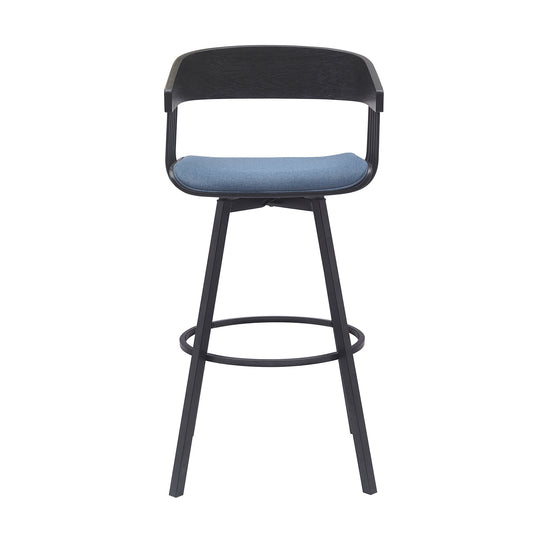 Armen Living Athena Upholstered Swivel Barstool