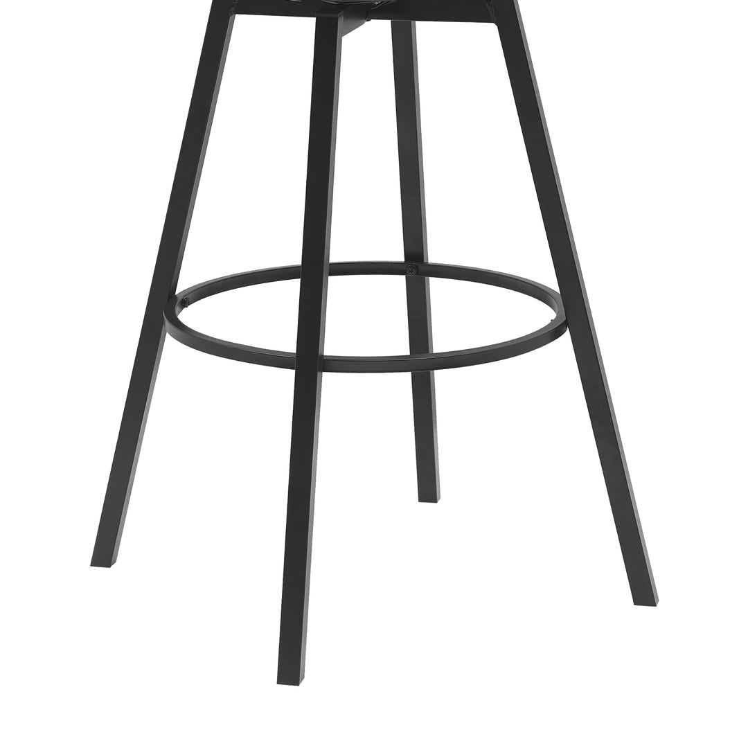 Armen Living Athena Upholstered Swivel Barstool