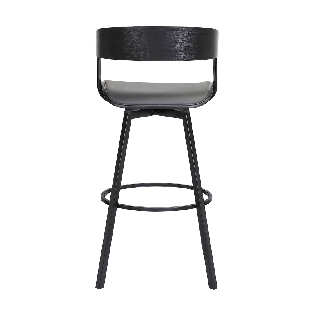 Armen Living Athena Upholstered Swivel Barstool