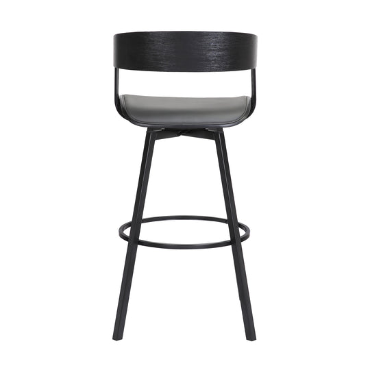 Armen Living Athena Upholstered Swivel Barstool
