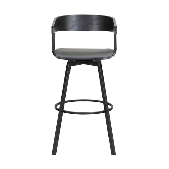 Armen Living Athena Upholstered Swivel Barstool
