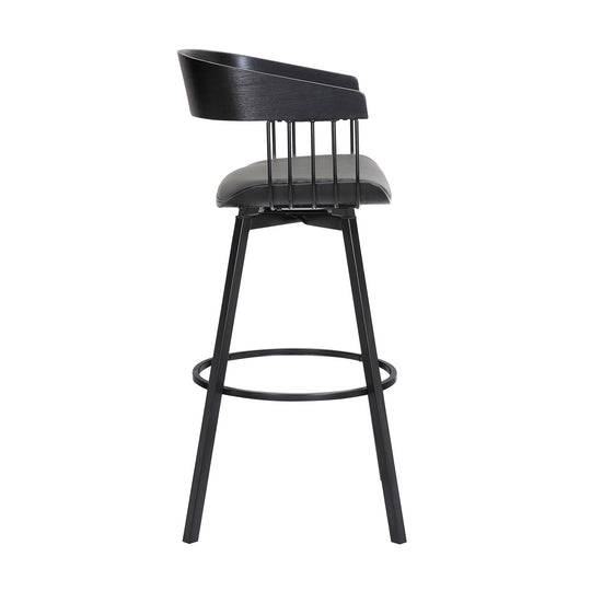Armen Living Athena Upholstered Swivel Barstool