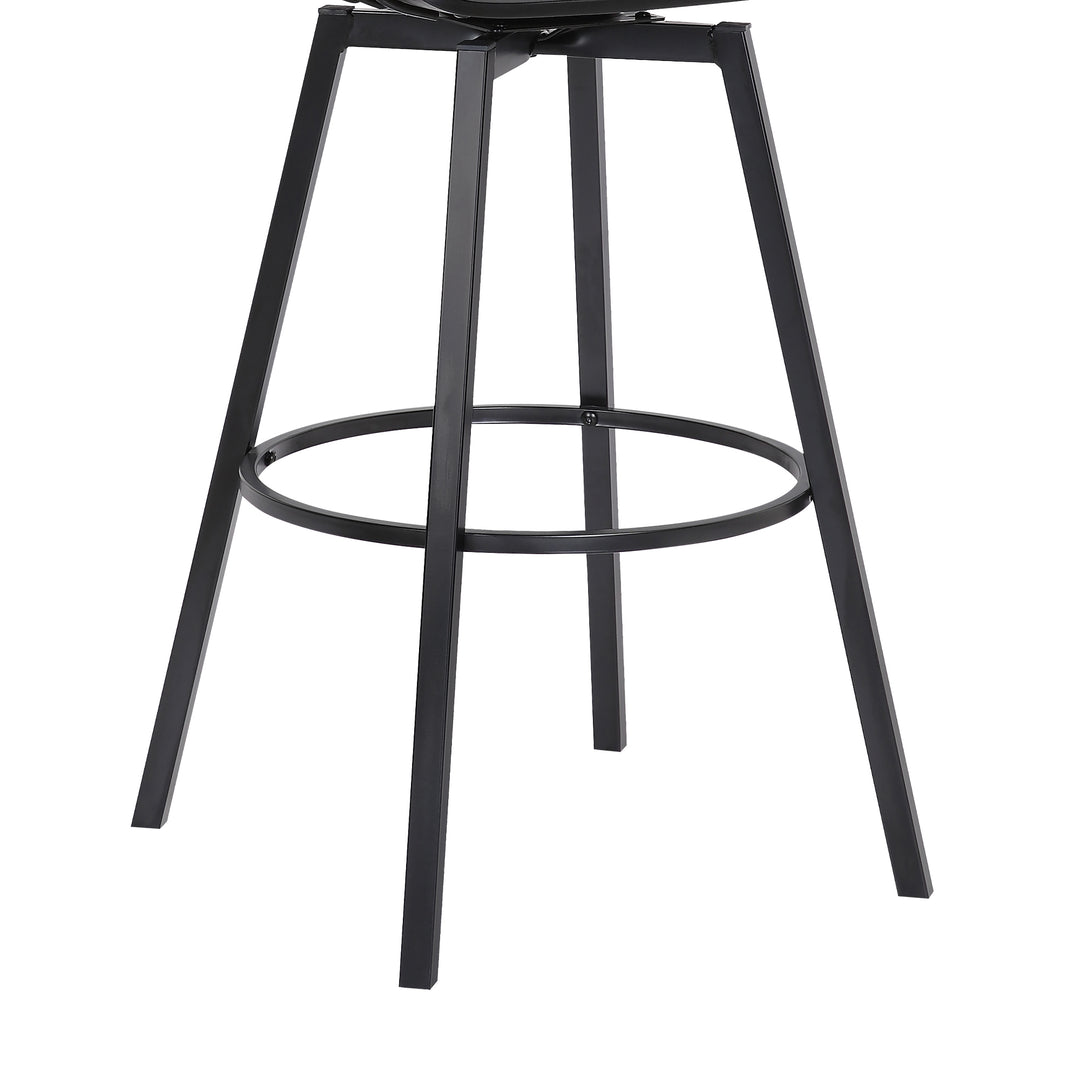 Armen Living Athena Upholstered Swivel Barstool
