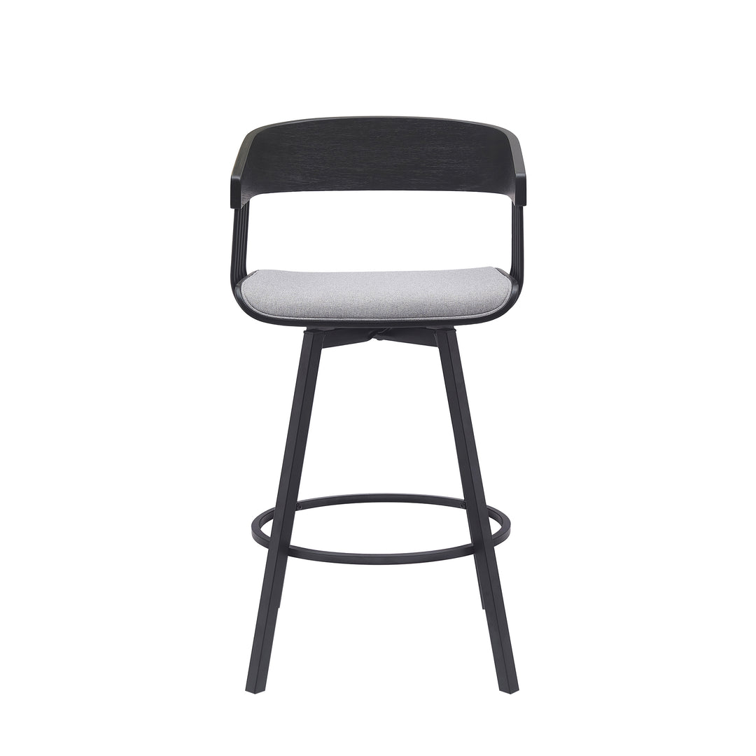 Armen Living Athena Upholstered Swivel Barstool