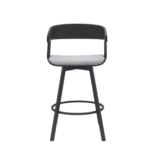 Armen Living Athena Upholstered Swivel Barstool