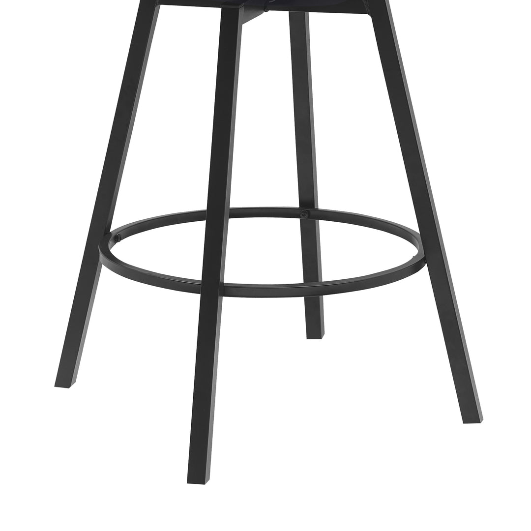 Armen Living Athena Upholstered Swivel Barstool