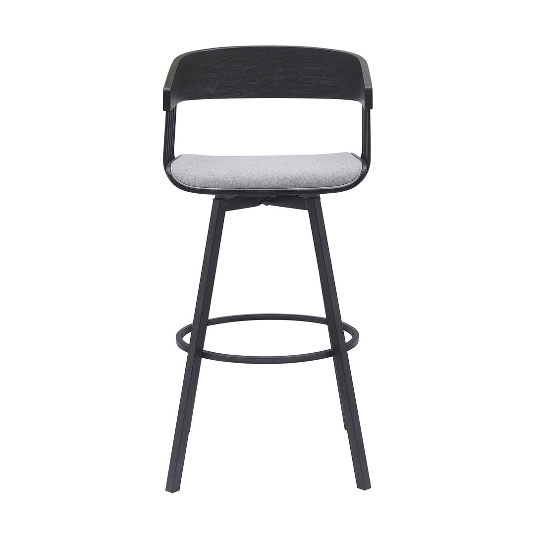 Armen Living Athena Upholstered Swivel Barstool
