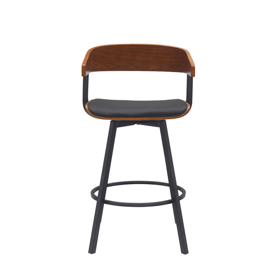 Armen Living Athena Upholstered Swivel Barstool