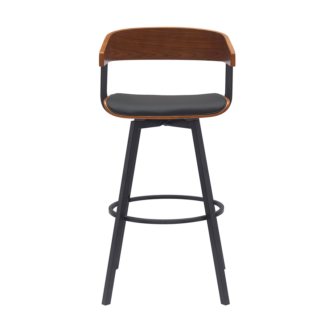 Armen Living Athena Upholstered Swivel Barstool