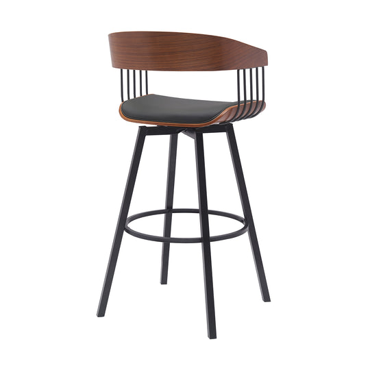 Armen Living Athena Upholstered Swivel Barstool