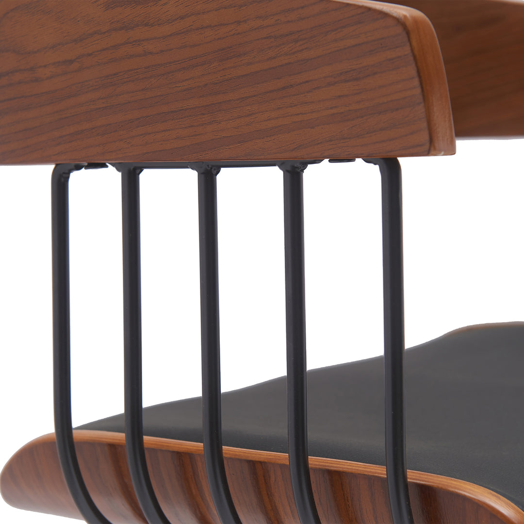 Armen Living Athena Upholstered Swivel Barstool