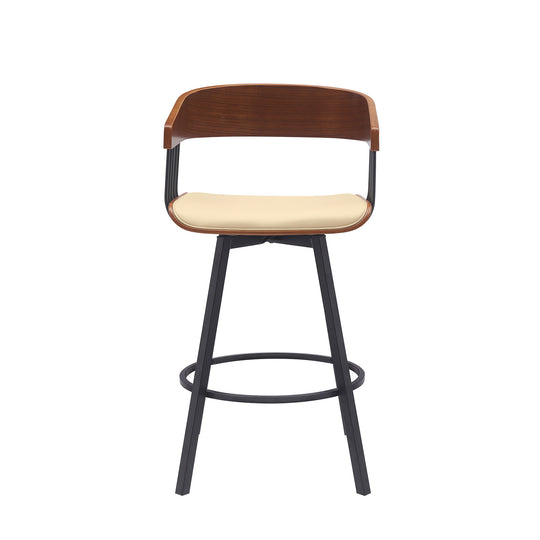 Armen Living Athena Upholstered Swivel Barstool