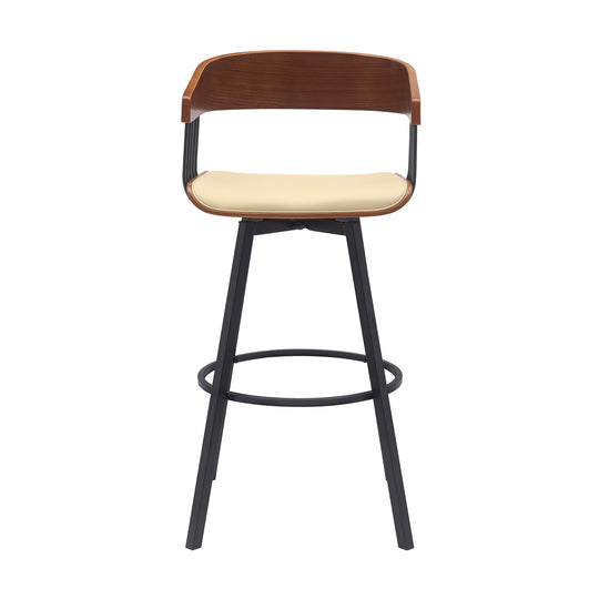 Armen Living Athena Upholstered Swivel Barstool