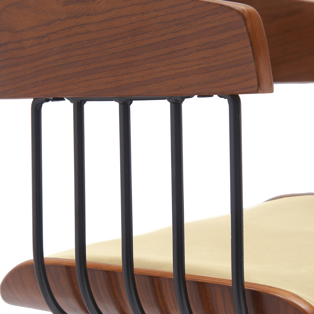 Armen Living Athena Upholstered Swivel Barstool