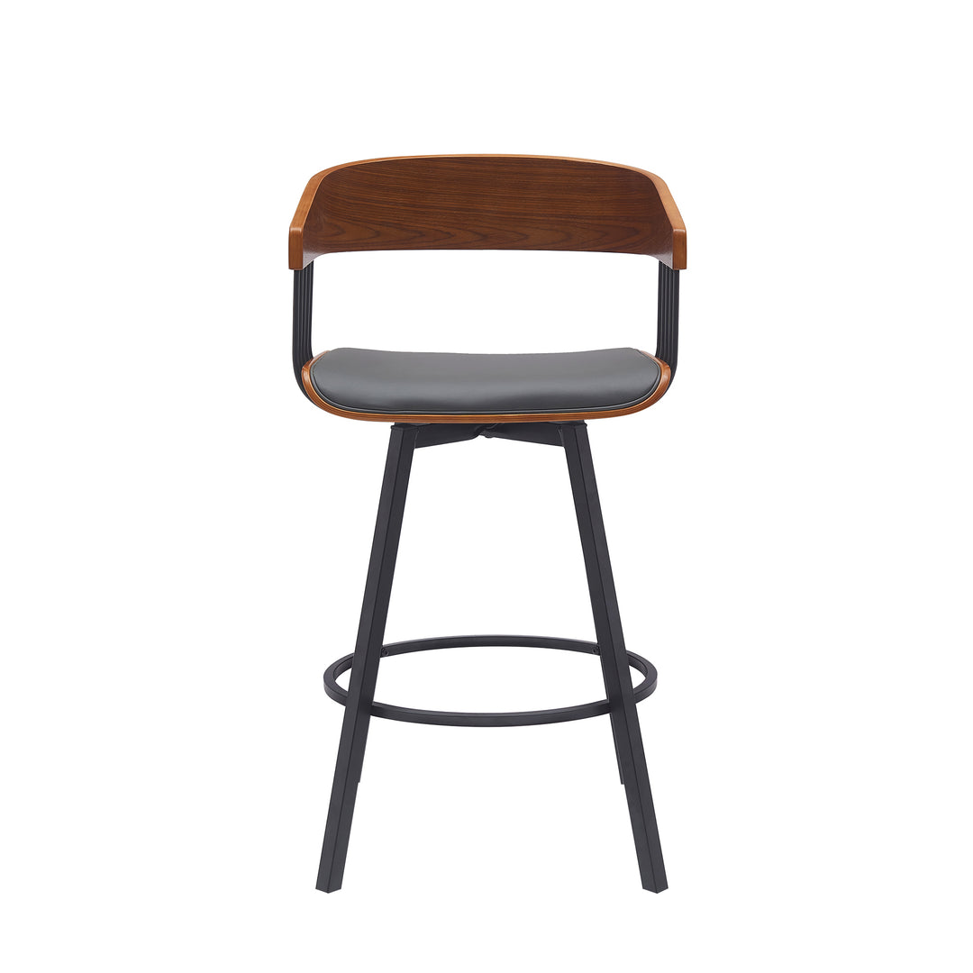 Armen Living Athena Upholstered Swivel Barstool