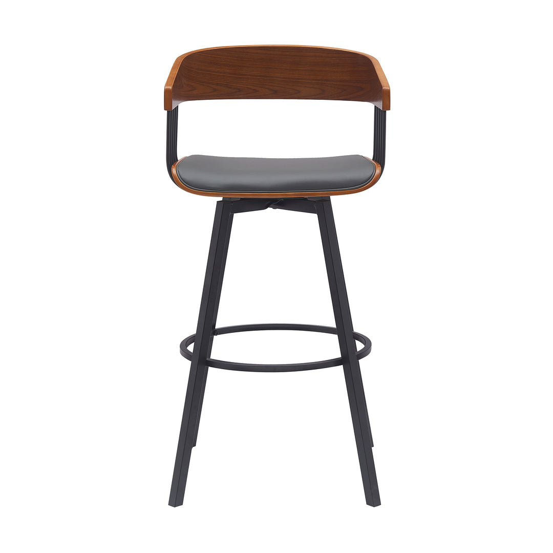 Armen Living Athena Upholstered Swivel Barstool