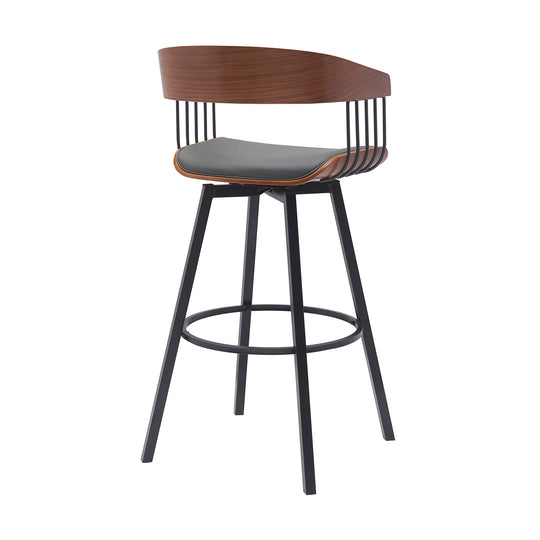Armen Living Athena Upholstered Swivel Barstool
