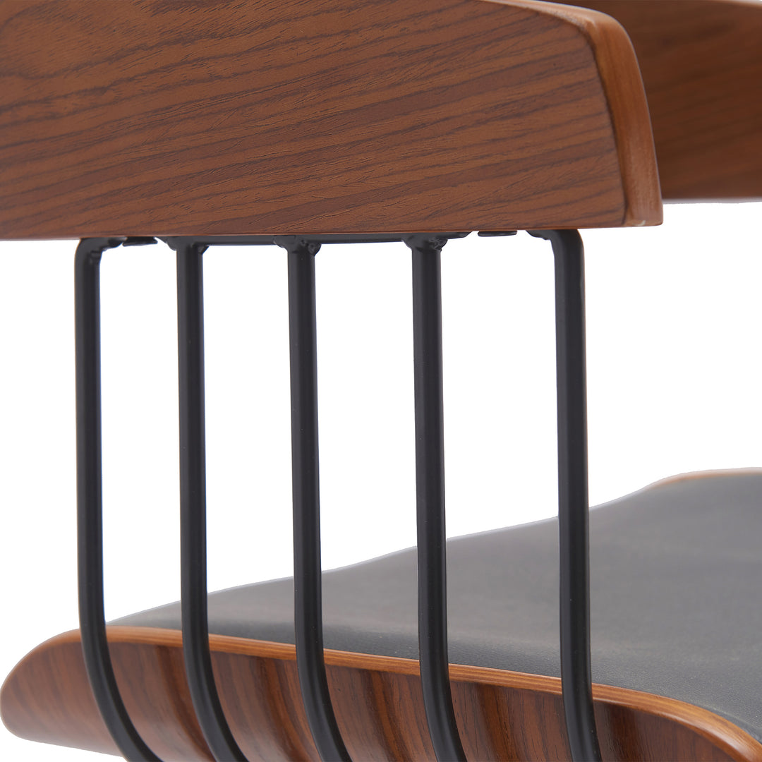 Armen Living Athena Upholstered Swivel Barstool