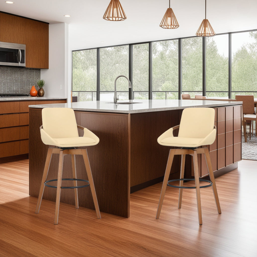 Armen Living Baylor Swivel Bar Stool - Thumbnail 2