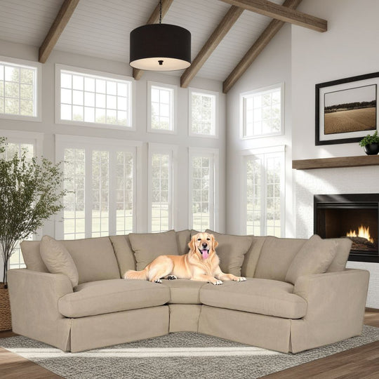 Ciara Upholstered 3 Piece Sectional Sofa