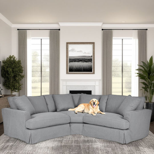 Ciara Upholstered 3 Piece Sectional Sofa