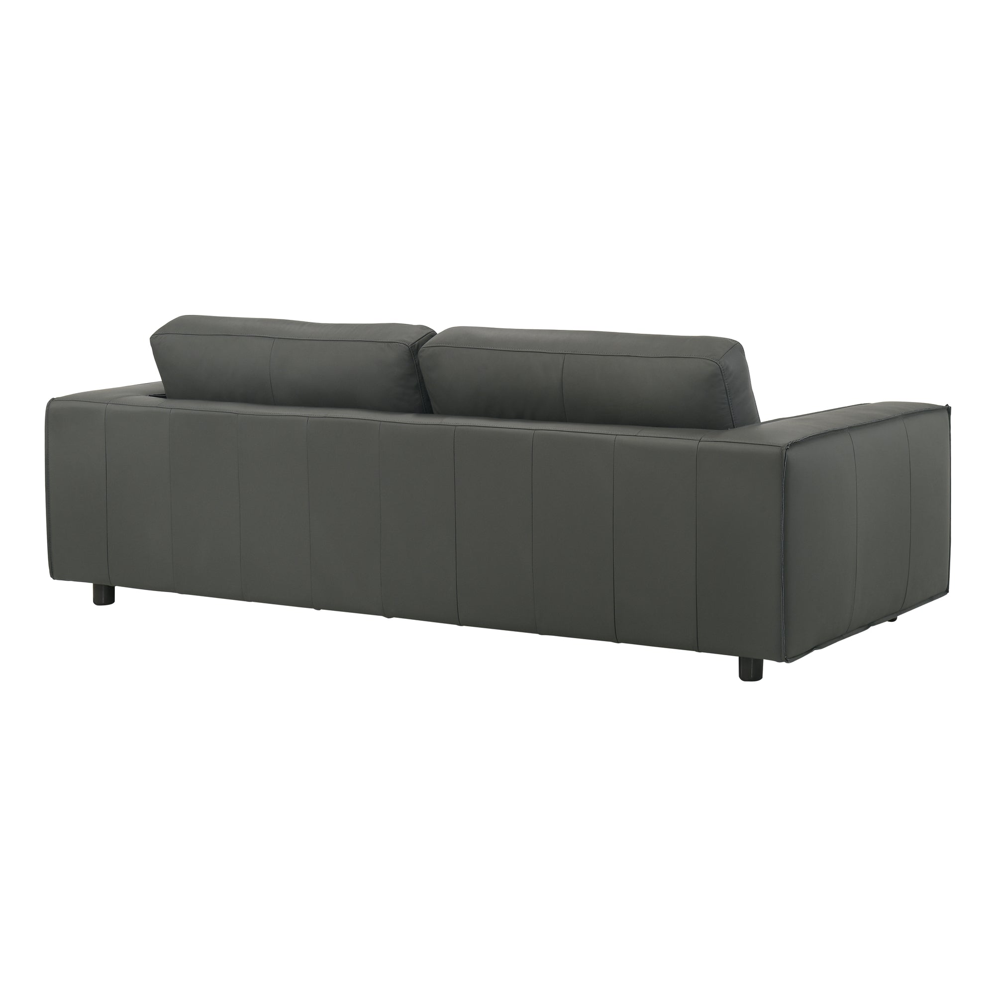 Clayton Leather Sofa With Track Arms - Thumbnail 4