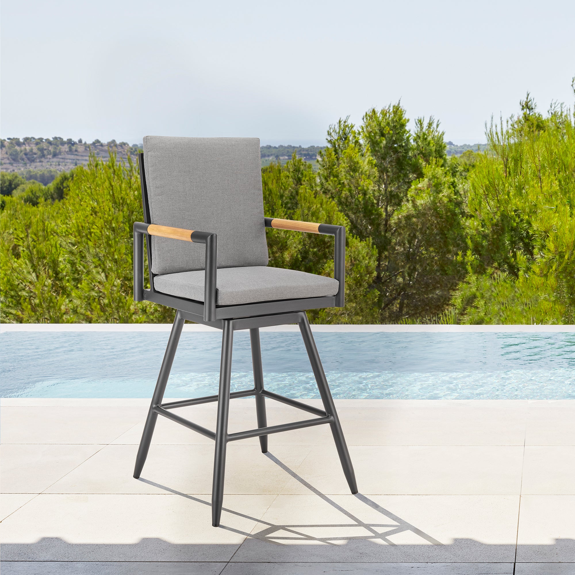 Crown Outdoor Swivel Bar Stool