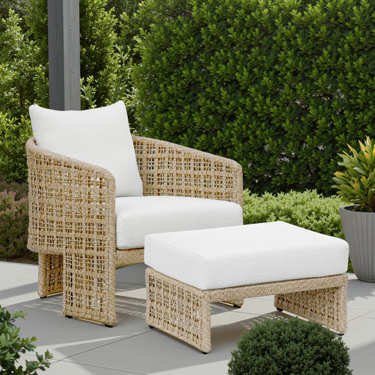 Drifbay Outdoor Club Chair with Ottoman