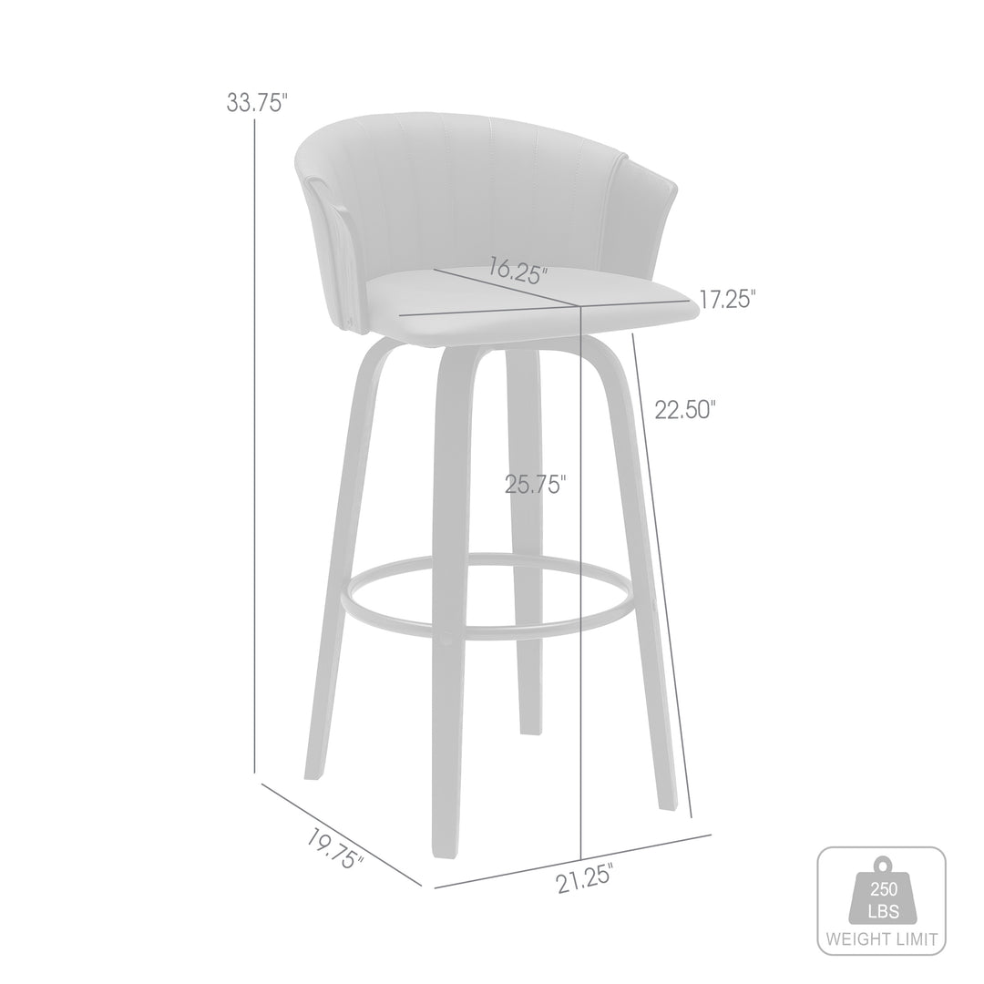 Armen Living Diana Upholstered Barstool