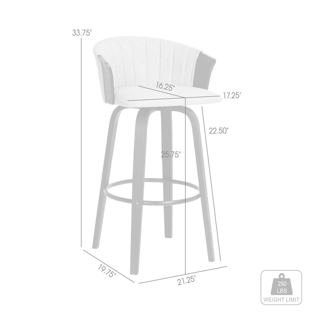 Armen Living Diana Upholstered Barstool