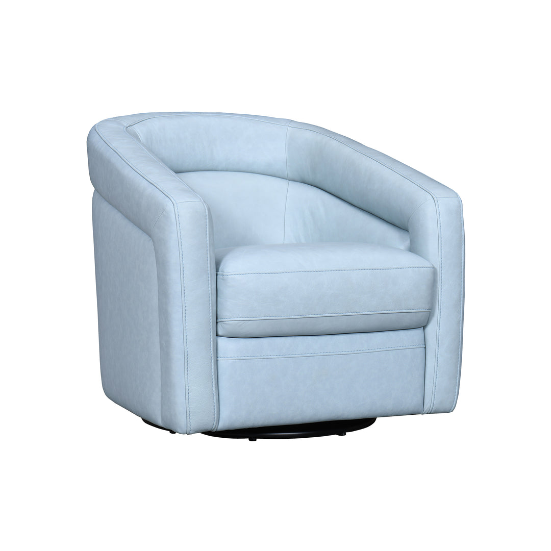 Desi Leather Swivel Accent Chair